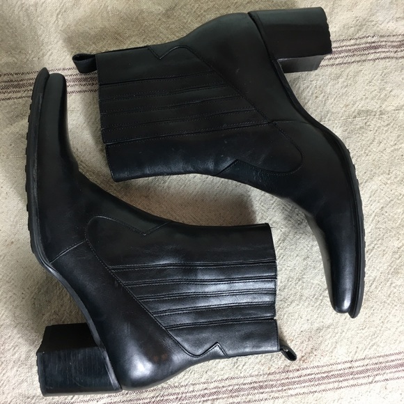 Kenneth Cole Reaction Shoes - Kenneth Cole Reaction Black Leather Ankle Boots